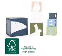 Small Foot - Blocs à empiler Carton Arctique, 10dlg.