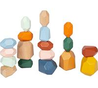 Small Foot Blocs d'équilibre en Bois « Safari », 18 Pierres de Jeu, Jouet Montessori pour Enfants, dès 3 Ans, 12226