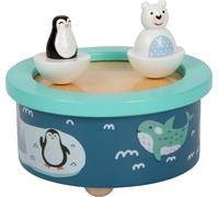 small foot Boîte à musique Arctique en bois, aide au sommeil pour les enfants à partir de 3 ans, avec figurines en bois amovibles, réf. 11961