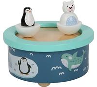 Small Foot Design – Boîte à musique Arctique en bois, figurines amovibles, à remonter – Bleu