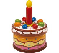 small foot Boîte à musique Gâteau d'anniversaire en bois, avec la mélodie "Joyeux anniversaire", pour les enfants à partir de 3 ans, 2483