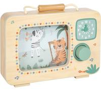 Small Foot Design Boîte à musique Télévision « Safari » – certifié FSC® 100% – Dès 24 mois – 12735