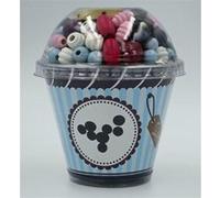Small Foot - Boite de perles en bois - Cupcake - couleurs variees nuance myrtilles G