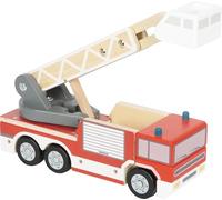 Small Foot Design – Camion de pompiers 12638 – Échelle rotative 360°, bois avec panier – 2 ans