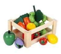 Small Foot - Caisse a legumes en bois - jouet marchande - 7123 Multicolore G