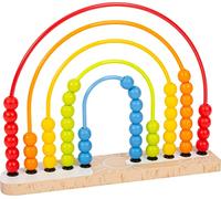 Small Foot Cercle de motricité Arc-en-Ciel, avec 50 Perles en Bois colorées, 12 Mois et Plus, réf. 11965