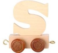 Small Foot chariot de train lettre S bois beige 5 x 3,5 x 6 cm Beige G