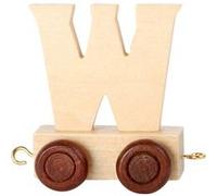 Small Foot chariot de train lettre W bois beige 5 x 3,5 x 6 cm Beige G