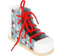 Small Foot Chaussure à Enfiler en Bois, s'exerce à Enfiler et à Nouer Les Lacets de manière ludique, pour Les Enfants à partir de 3