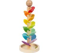 Small Foot Circuit à Billes sonore Arc-en-Ciel, Jouet de motricité en Bois, pour Enfants dès 3 Ans, 4 Billes INCL, 1187