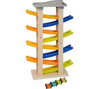 Small Foot Circuit de Course avec Parking, en Bois, avec 8 rampes et 4 Voitures, dès 18 Mois, réf. 11963