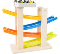 Small Foot Circuit de Course avec Parking, en Bois, Quatre étages avec Parking, Quatre Voitures incluses, à partir de 18 Mois