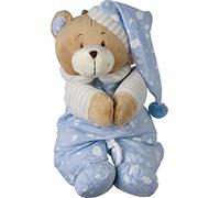 Small Foot Design – Boîte à musique Nils – Peluche ourson doux bleu avec système de fixation
