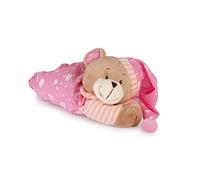 Small Foot Company – Boîte à musique Nele – Peluche ourson doux avec système de fixation – Rose