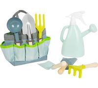 small foot Sac de Jardinage avec Outils de Jardinage en Bois et métal, Jouets de Jardinage à partir de 3 Ans, 12388, Blanc.