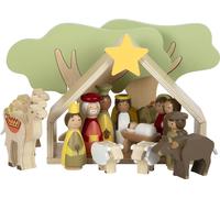 Small Foot-Engel Set Pesebre Madera, navideña Apta para niños, decoración de Navidad, 12356, Multicolor, S