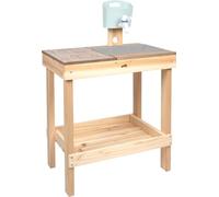 Small Foot Design – Cuisine de boue et table de jeu 12789 – Bois massif, extérieur, dès 3 ans – Beige