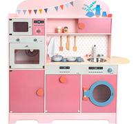 Small Foot Cuisine pour Enfant Rose Gourmet, en Bois, Cuisine multifonctionnelle, Jeu de rôle, dès 3 Ans, 11465