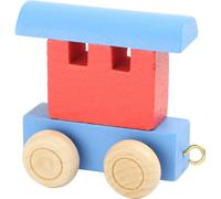 Small Foot Design 10348 Train de lettres multicolore Wagon en bois, bleu/rouge (1 pièce)