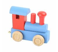 Small Foot Design 10349 'Train de lettres multicolore' Locomotive en bois, bleu/rouge (1 pièce)