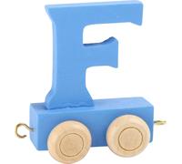 Small Foot Design 10356 'Train de lettres multicolores' en bois lettre F, bleu (1 pièce)