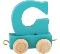 Small Foot Design 10357 'Train de lettres multicolores' en bois lettre G, turquoise (1 pièce)