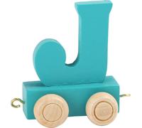 Small Foot Design 10360 'Train de lettres multicolores' en bois lettre J, turquoise (1 pièce)