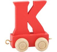 Small Foot Design 10361 'Train de lettres multicolores' lettre K en bois, rouge (1 pièce)