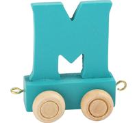 Small Foot Design 10363 'Train de lettres multicolores' lettre M en bois, turquoise (1 pièce)