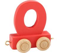 Small Foot Design 10365 'Train de lettres multicolores' lettre O en bois, rouge (1 pièce)