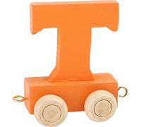 Small Foot Design 10370 'Train de lettres multicolores' lettre T en bois, orange (1 pièce)