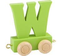 Small Foot Design 10373 'Train de lettres multicolores' lettre W en bois, vert (1 pièce)