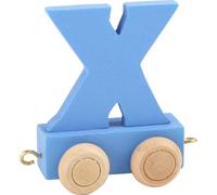 Small Foot Design 10374 'Train de lettres multicolores' lettre X en bois, bleu (1 pièce)