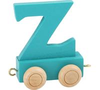 Small Foot Design 10376 'Train de lettres multicolores' Lettre Z en bois, turquoise (1 pièce)