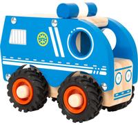 Small Foot 11077 Voiture de Police en Bois certifiée 100% FSC®, Convient également pour Jouer à l'extérieur, pour Les Enfants, Bleu