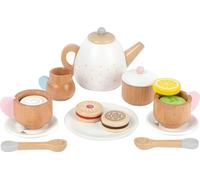 Small Foot Design 11214 Service à thé cuisine enfant, naturel/coloré, 17 pièces (1 set)