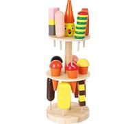 small foot Marchande glacier en bois, accessoires pour magasin et cuisine enfant, avec 15 sortes, à partir de 3 ans, 5261