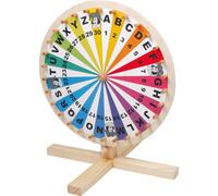 Small Foot Design 6251 Roue de la fortune en bois, avec chiffres et lettres, multicolore