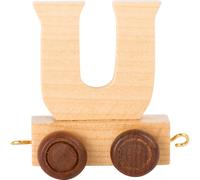 Small Foot Design 7480 Train de lettres en bois, wagon de lettres U, naturel (1 pièce)