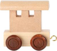 Small Foot Design 7487 Train de lettres en bois, wagon de passagers, naturel (1 pièce)