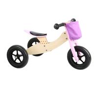 small foot Draisienne et Tricycle Maxi Rose, en Bois Rose, Tricycle et draisienne, siège réglable