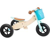Small Foot Design Draisienne-Tricycle Maxi Turquoise en bois 4en1 siège réglable 1 an +