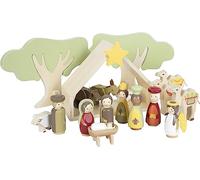 Small Foot Design – Set crèche bois 12356 – Multicolore S – Décoration de Noël, adapté aux enfants