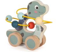 Small Foot - Figurine à pousser en bois Moto Spiral Dino