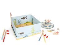 small foot Fishing Game "4 Friends" made of wood, in colourful design, incl. div