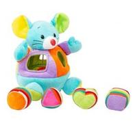 Small Foot 11419 Souris à Formes en Peluche, Jouet de Motricité avec Hochet et Son