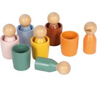 Small Foot Design – Gobelets de tri Montessori – Bois certifié FSC® 100% avec figurines, dès 1 an