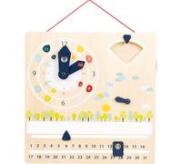 small foot Horloge éducative avec calendrier "Educate", apprentissage de l'heure, du temps et des jours de la semaine, pour les enfants à partir de 5 ans, 11625