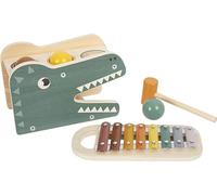 small foot Jeu à cogner avec Xylophone « Safari », Jouet en Bois, dès 12 Mois, 12461
