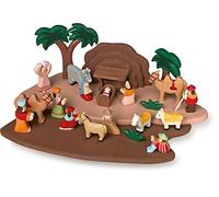 Small Foot jeu de 1839 crèche en bois sculpté à la main, avec toutes les figures de l'histoire biblique, à partir de 3 ans